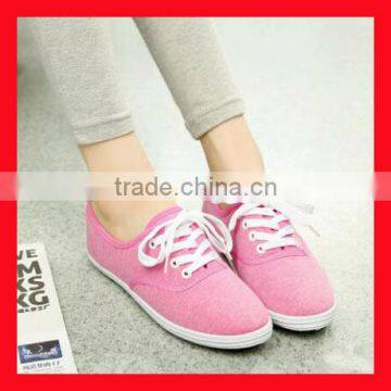 new arrival pink shoes popular woman canvas shoes cheap