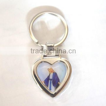 zinc alloy metal type sticker heart shape mirror london keychain ,zinc-alloy,one side sticker with expoy