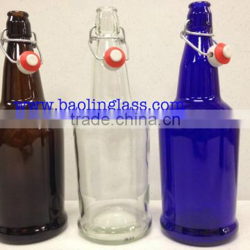 16oz Kombucha / Beer Bottles (12 Pack|Clear) with Funnel + Brush + Pen