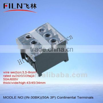 wire connector electric terminal block IN-30BK 50A 3P