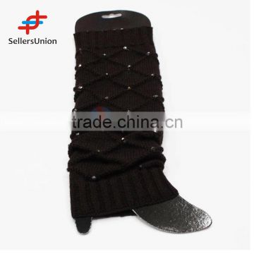 2017 No.1 Yiwu export commission agent Hot Sale Warm Knitted Leg Warmers for Winter
