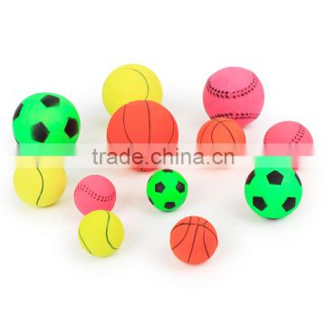 Leather scouring rubber solid dog toy fluorescent elastic pet toy ball 4.5CM small solid ball