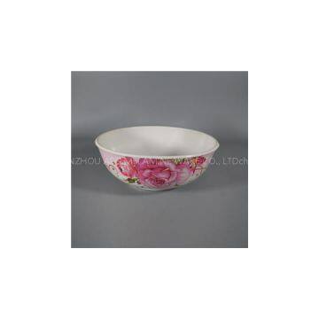 Plastic Type Floral Melamine Round Cereal Rice Bowl