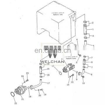 Good Quality Double Pump 705-52-20190 Hydraulic Gear Pump Assy WA380-5 WA400-5 WA470-1 Construction Machinery Hydraulic Part