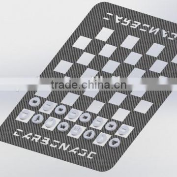 Striking Design Detailed Carbon Fiber Light Chessboard