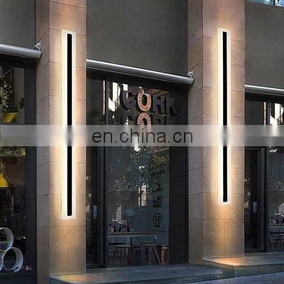 Waterproof Outdoor LED Background Wall Lamps Living Room Modern LED Long Strip Wall Lighting