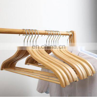 wholesale eco friendly laundry coat clothes solid wood suit shirt store custom luxury wooden hangers set with logo