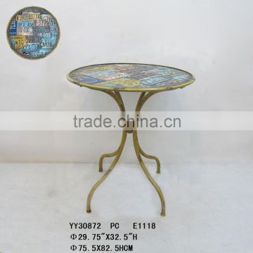 metal round coffee table for indoor and outdoor                        
                                                Quality Choice