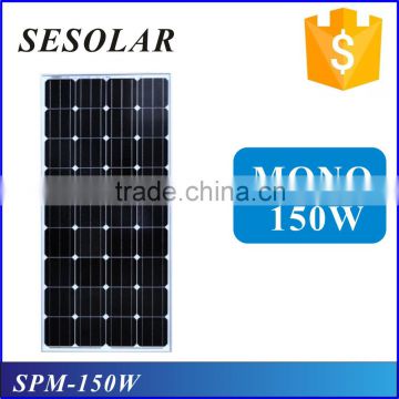 best price Mono and Poly 150w solar panel