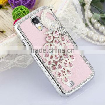 Luxury Rhinestone Pearl Case For SUMSUNG S4 /I9500 Silver & Gold Side