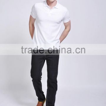 100%polyester short sleeve white polo shirt
