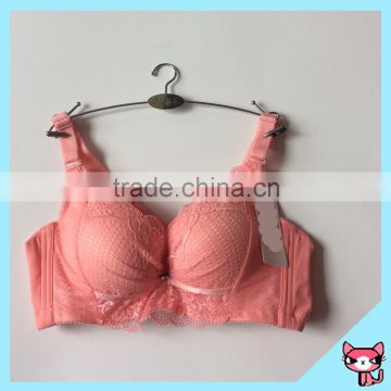EXW Suitable for Any Market Beautiful Pink Lace Lady Bra