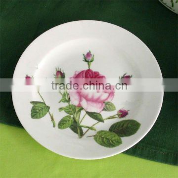 fashionable design love shape hot sale good looking Decal ceramic bone china dinnerware plates