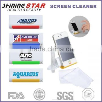 JS-11005 combo nolvety 5ml lens and screen cleaning spray with mobier phone holder and a microfiber cloth