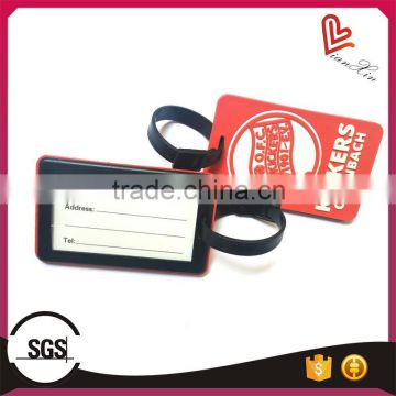 Hot sale standard rubber pvc luggage tag