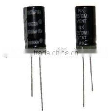 radial electrolytic capacitor polarity marking