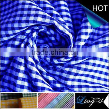 Polyester Cationic Mono Check Fabric for Uniform