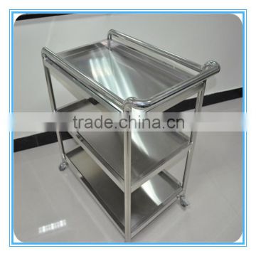 20 Years factory TOP quality 304 stainless steel lab trolley