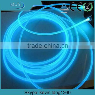 5mm/7mm plastic solid core side glow fibre optic cable for lighting