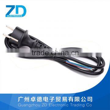 Power cord with Euro straight plug