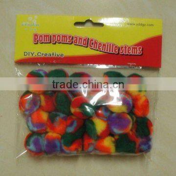 factory supply 25mm acrylic pompons for diy crafts