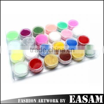 24 colors gel nails acrylic glitter powder,color acrylic nail powder
