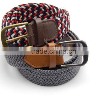 knitted belts elastic leisure webbing belt pin type buckle canvas belt factory wholesale price