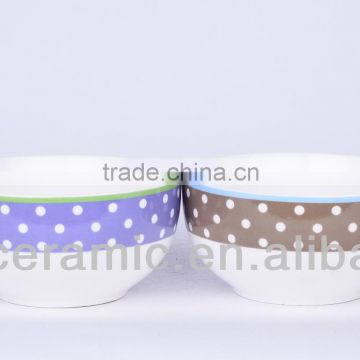 Fashion colorful dots bowl for hold rice/fruit/soup/good
