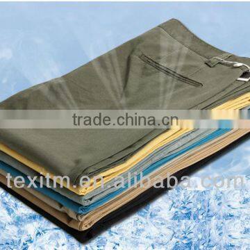 2015 high quality cotton with spandex men trousers fabric