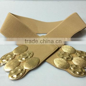 gold wide fashion belts women fashion elastic belt