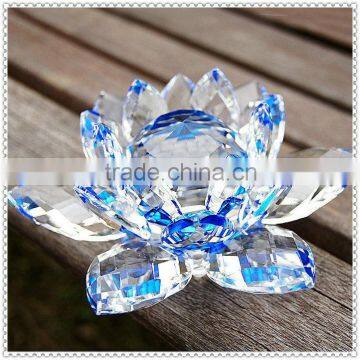 Chinese Fengshui Crystal Lotus Portrait For Wedding Table Top