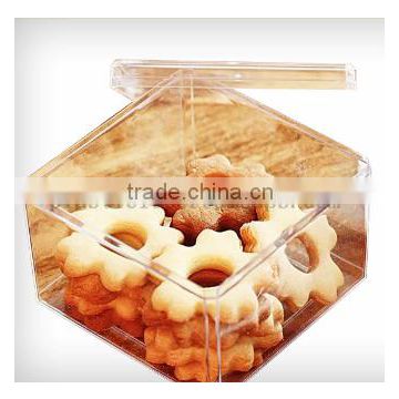 CH9560 food grade clear PS plastic cookies container cookies box