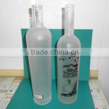 750ml Glass Wine Bottle With Frosted