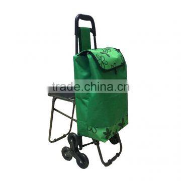 Stair-climbing Folding Shopping Trolley with chair,Sitting type trolley PLD-BDS6004