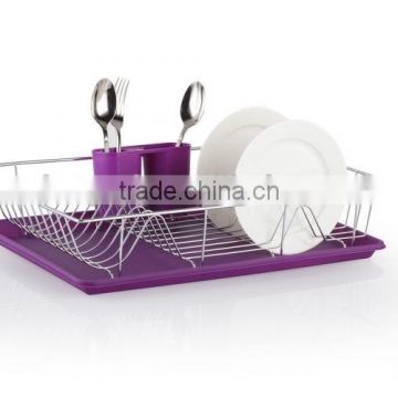 kitchen dish rack with plastic tray
