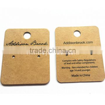 custom jewelry display kraft paper hanging earring card
