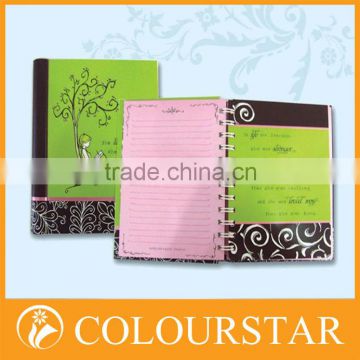 Wire O notebook printing