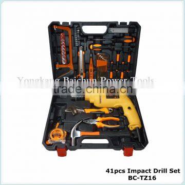 45pcs electric impact drill hand purple tools set