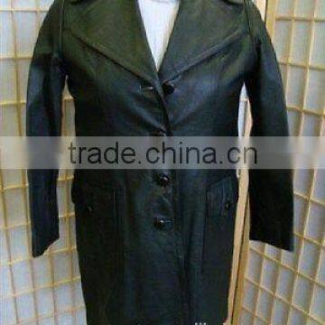 Great Black Ladies Leather Coat