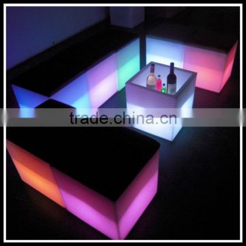 RGB color changing plastic LED square ice bucket