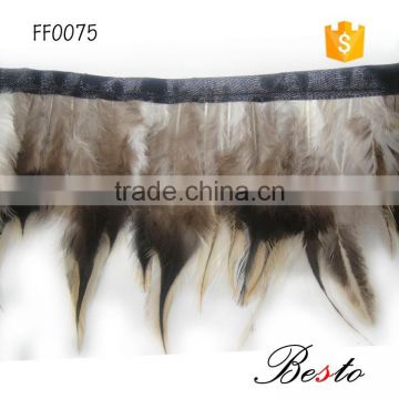 Fashion feather hair accessory rooster tail feathers trim for sale cheap