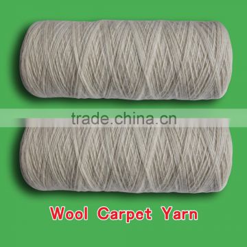 100% undyed wool and polyester blended carpet yarn