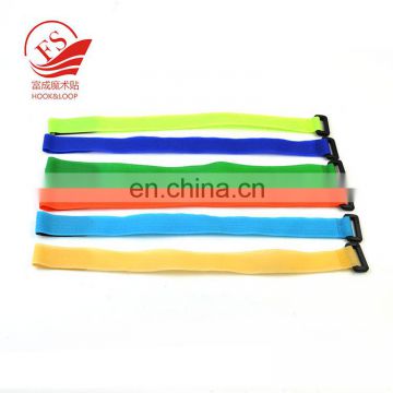 Adjustable plastic buckle nylon hook and loop strap from factory
