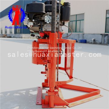 High power ground exploration drilling rig gasoline engine takes rock sample drilling rig field construction is convenient