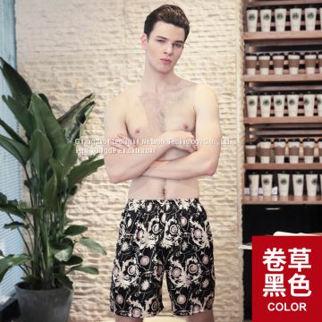 Silk pajamas men's spring and summer suits home service shorts