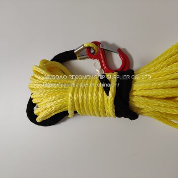 Recomen high Strength 10mm synthetic winch rope  4900lbs ropes uhmwpe synthetic for atv/utv