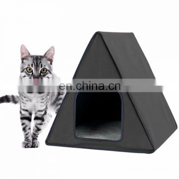 Indoor Pet Cage Triangle Sharpe Cat House with Heated