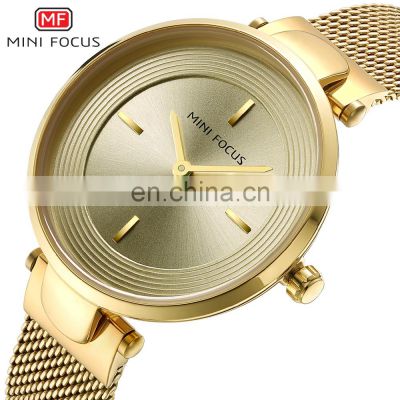 MINI FOCUS 0195L Brand Luxury Women Watches Waterproof Simple Fashion Casual Quartz Ladys Watch for Woman Rose Gold