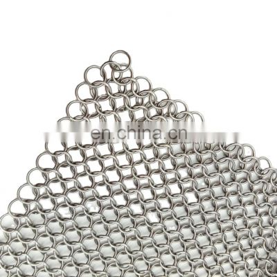 Hot Selling Stainless Steel 304 Decorative Chain Mail Ring Metal Mesh Bag