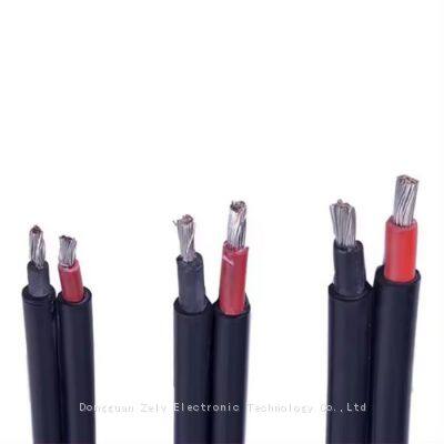 Solar photovoltaic cable pv1f twin 1500v 1000v twin 4mm 6mm 10mm 16mm pv solar cable